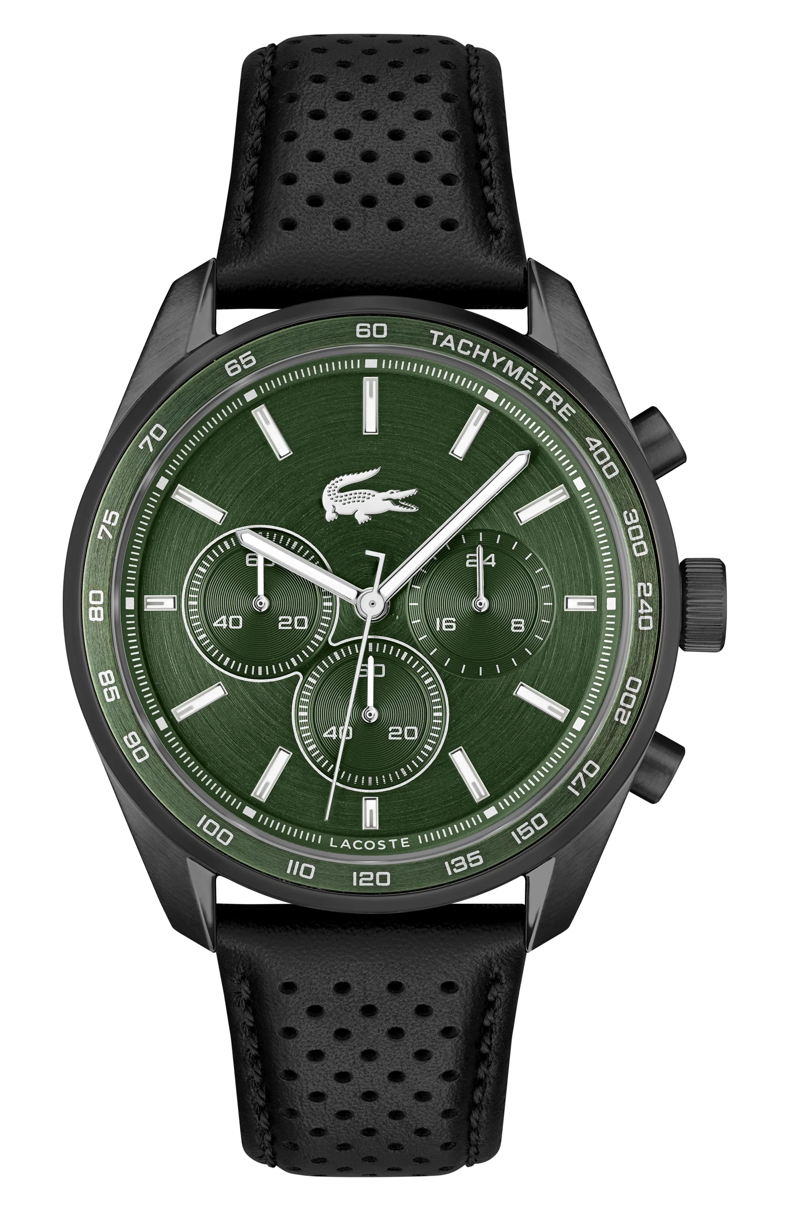 Vancouver Chronograph Watch, 42mm in Black/Green - 1
