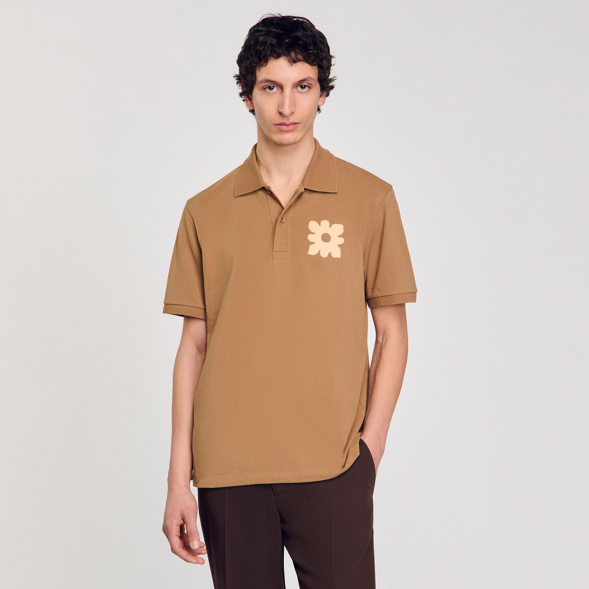 POLO SHIRT WITH FLOWER PATCH - 4