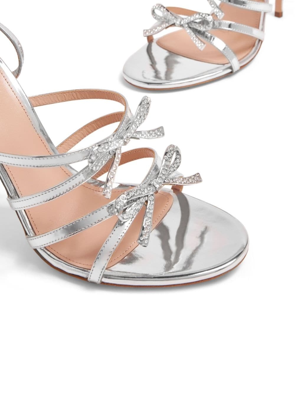 Love Bow 105mm leather sandals - 4