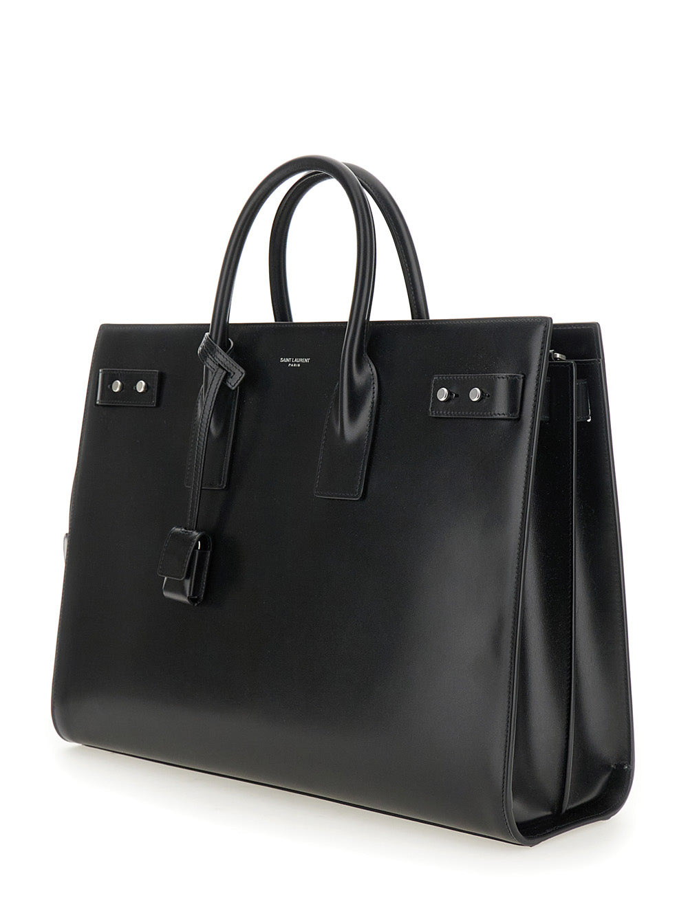 Saint Laurent Men Black Handbag With Adjustable And Removable Shoulder Strap In Leather Man - 2