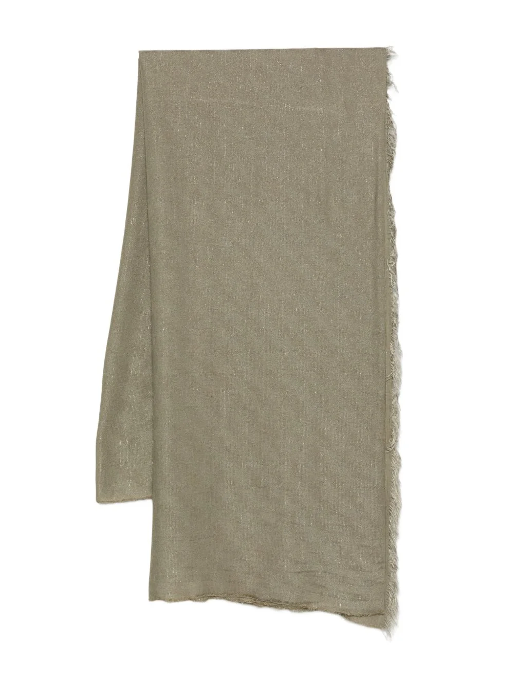 fringed metallic scarf - 1