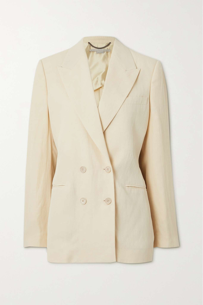 Double-breasted woven blazer 1