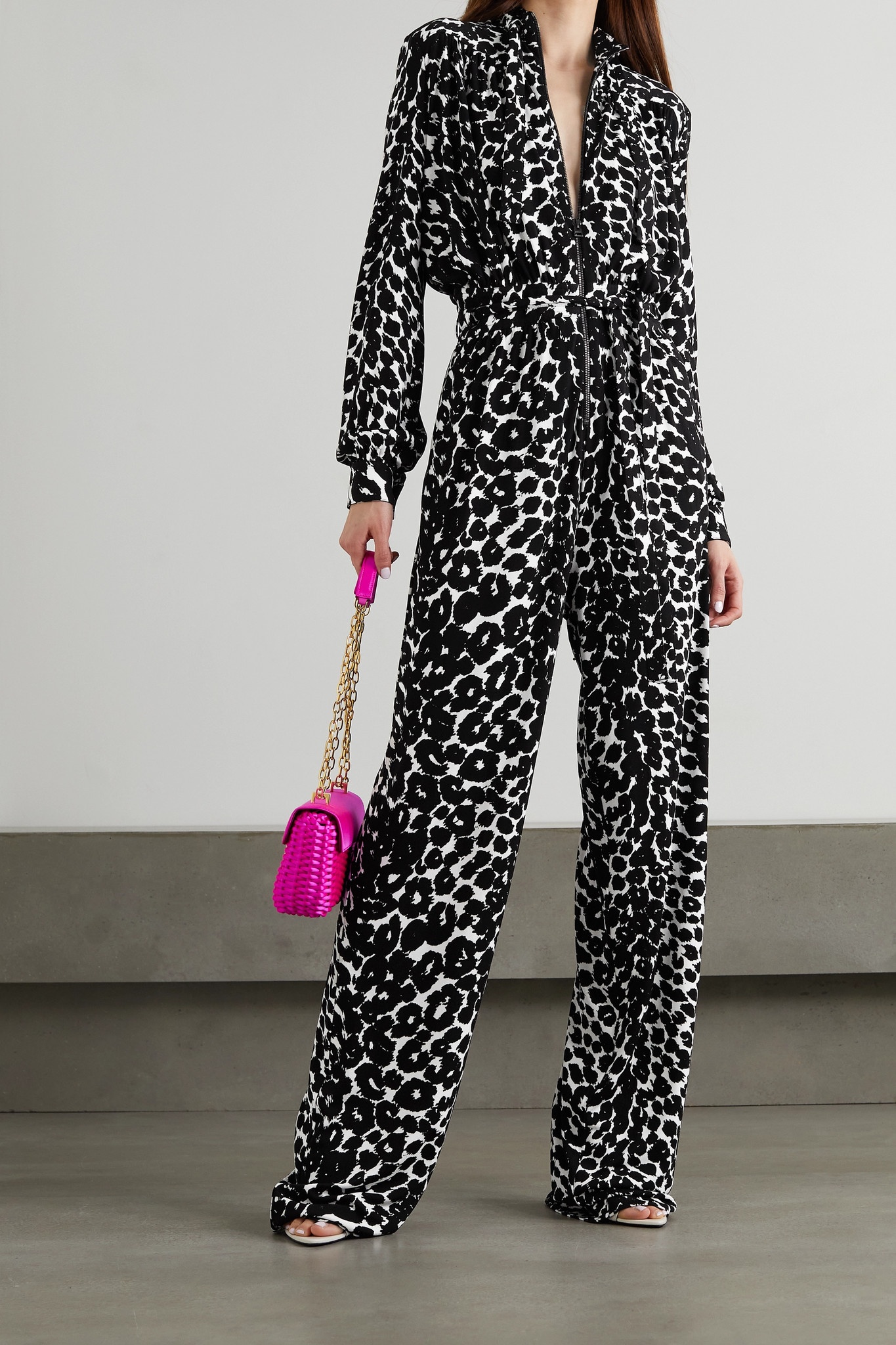 Leopard-print jersey jumpsuit - 2