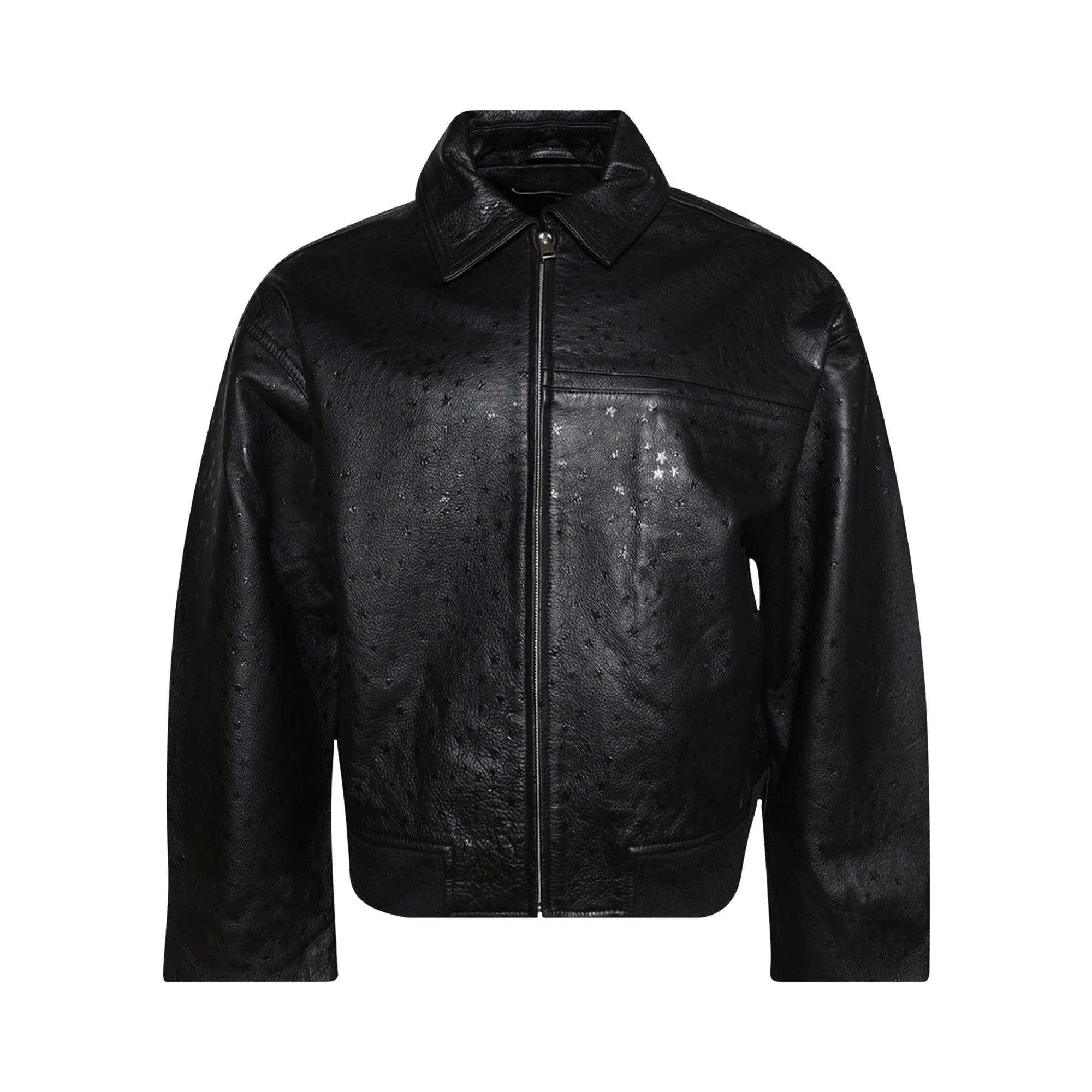 Nahmias Leather Star Oversized Bomber 'Black Leather' - 1
