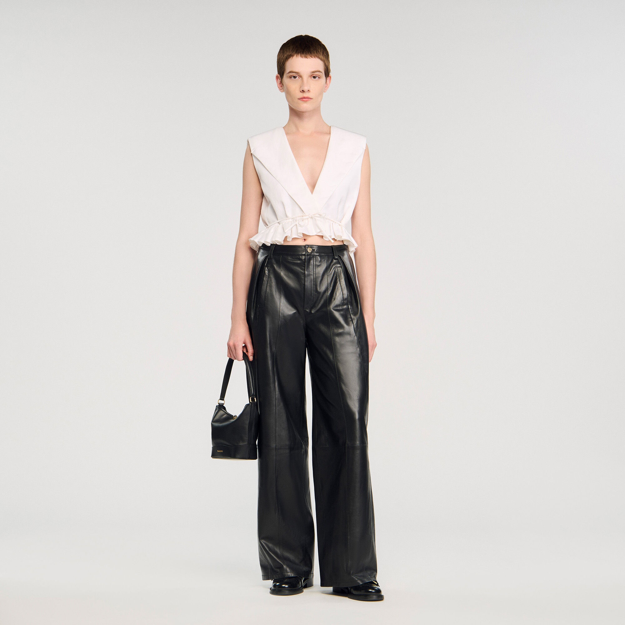 RUFFLED CROP TOP - 1