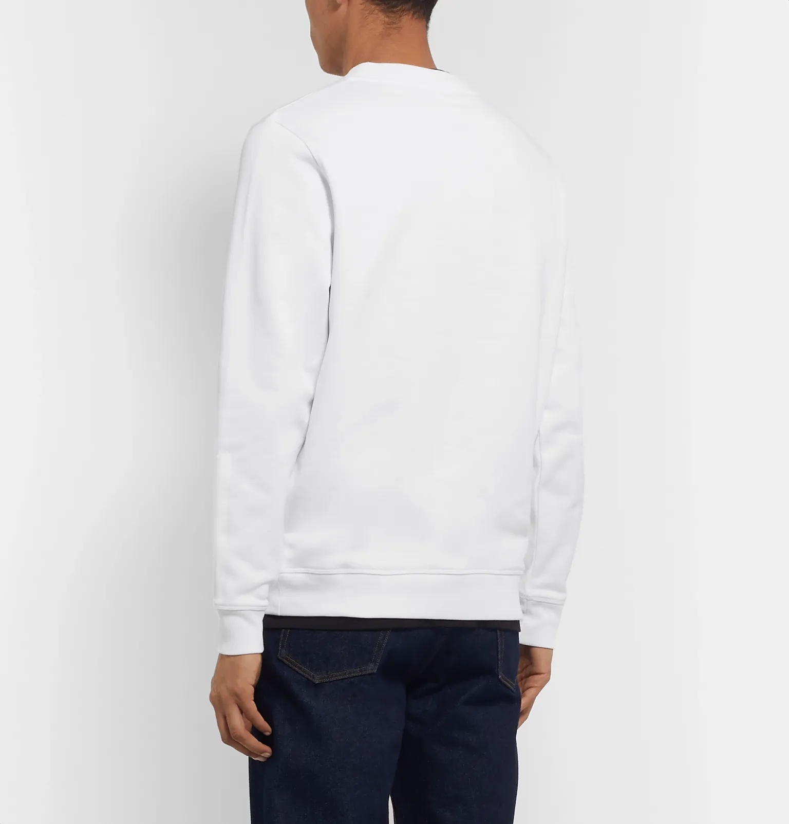 Slim-Fit Logo-Embroidered Loopback Cotton-Jersey Sweatshirt - 5