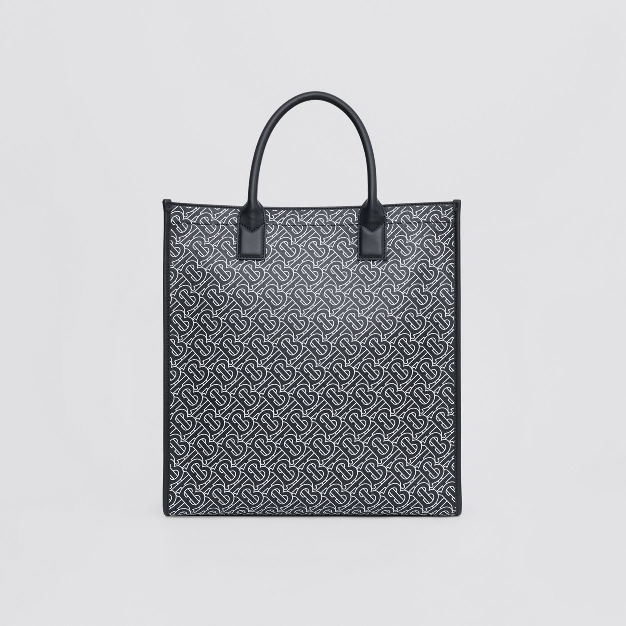 Monogram Print Leather Tote - 1