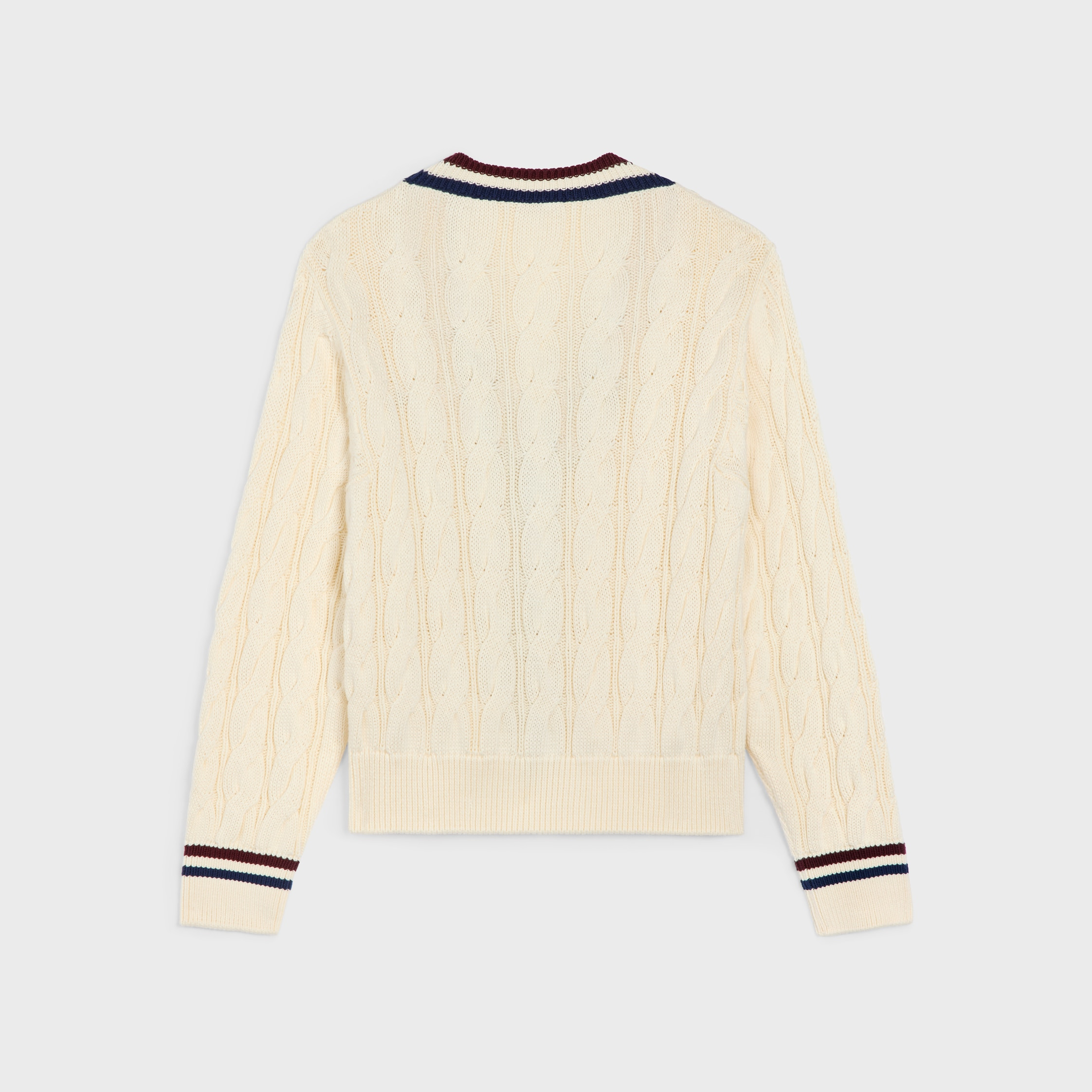 Cable-knit triomphe cardigan in cotton - 2