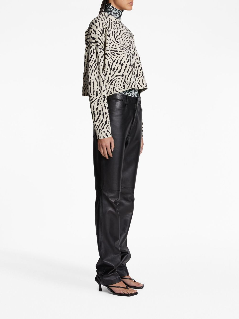 animal-pattern jacquard jumper - 3