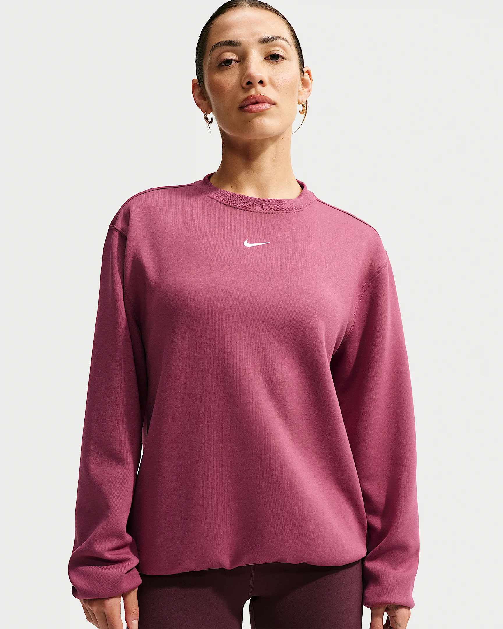 Nike Studio Fleece Sport Women's Dri-FIT Crew-Neck Sweatshirt - 1