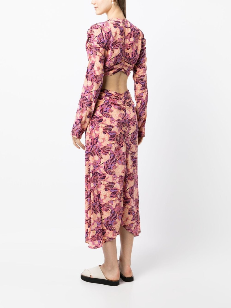 Mona floral-print flared dress 4