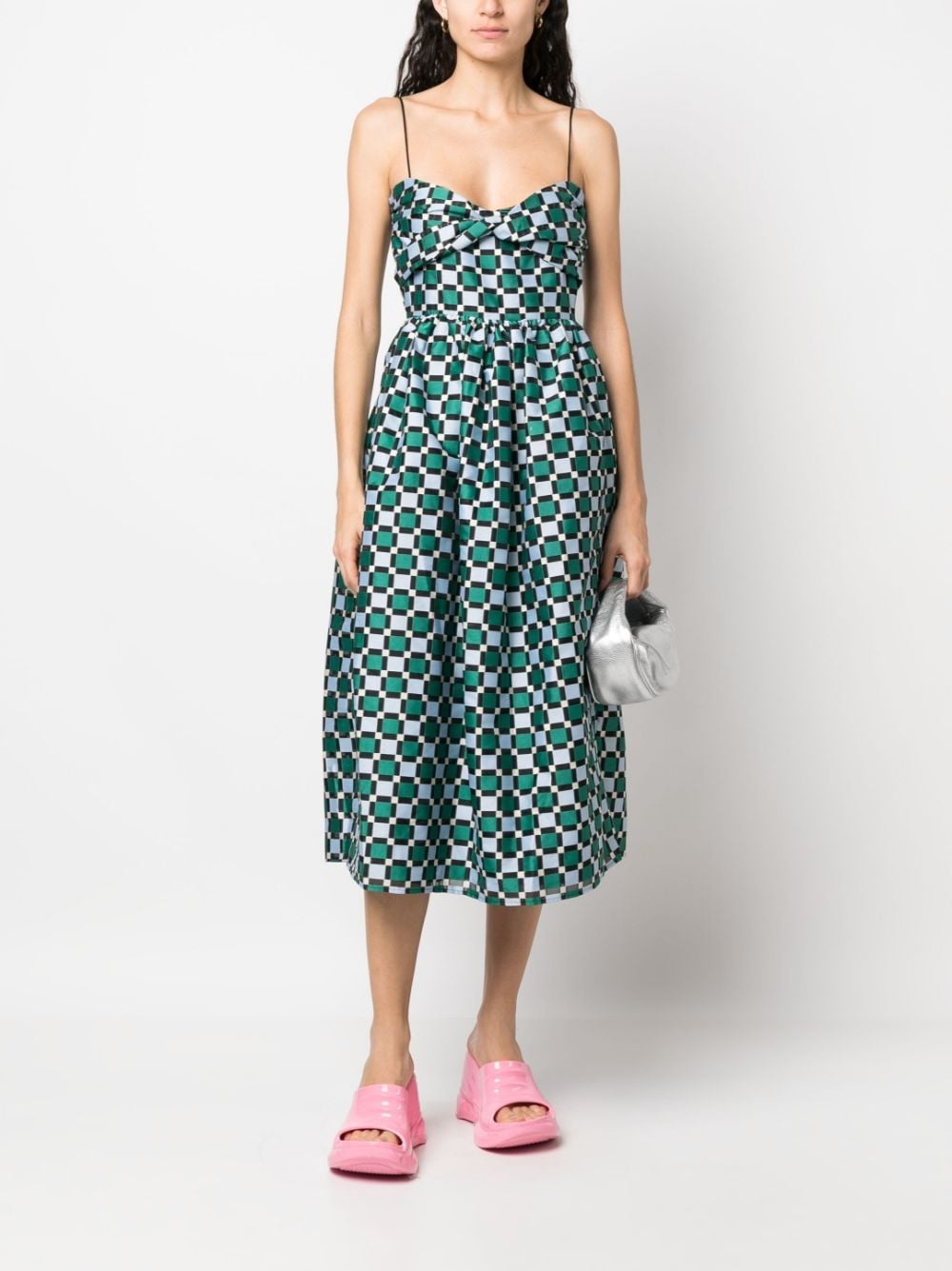 Arya check pattern midi dress - 2