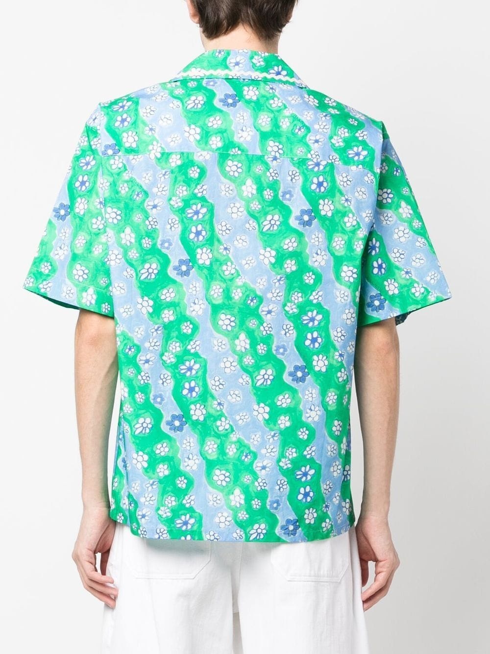 floral-print short-sleeved shirt - 4