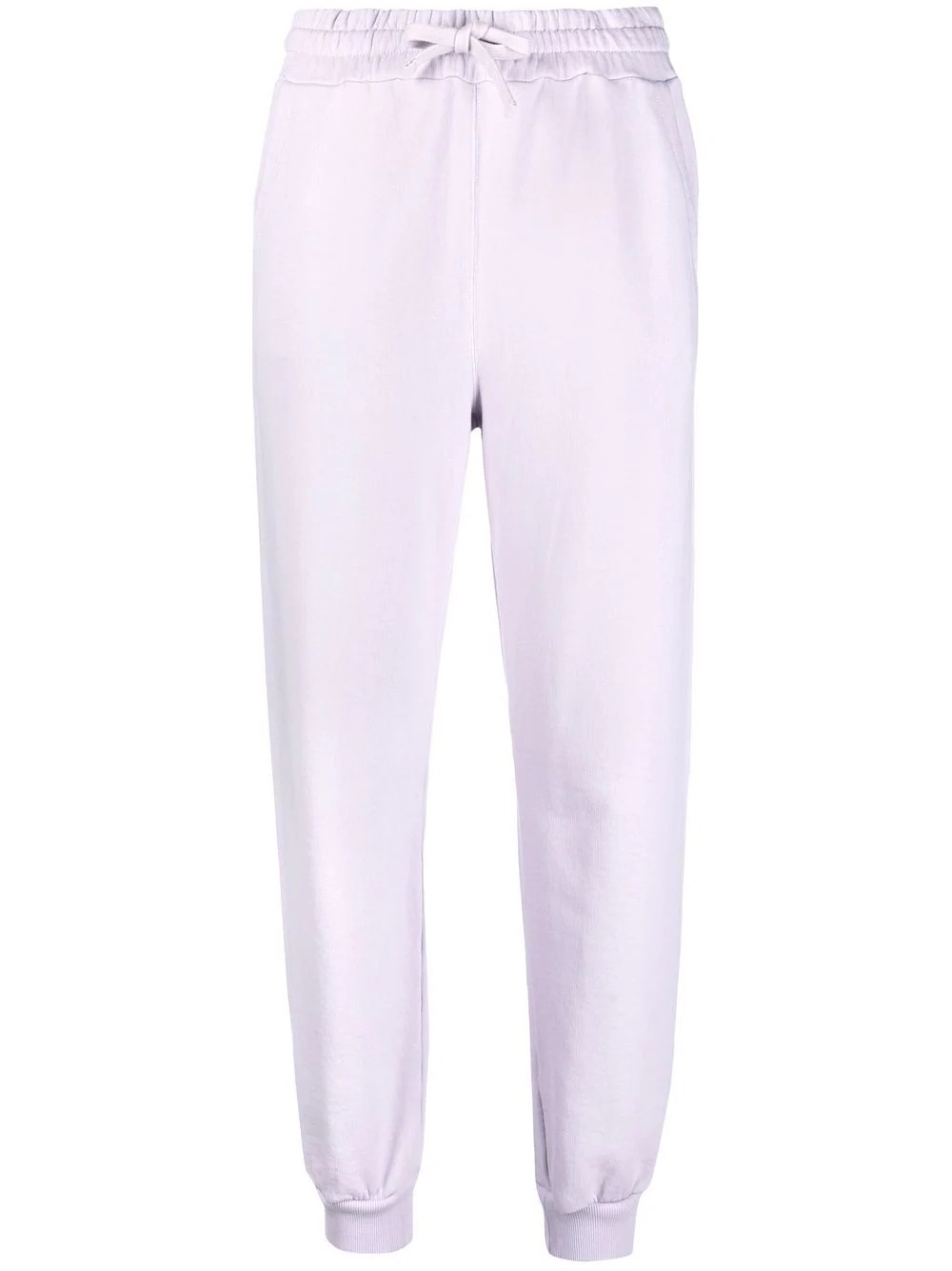 logo-print drawstring cotton track pants - 1