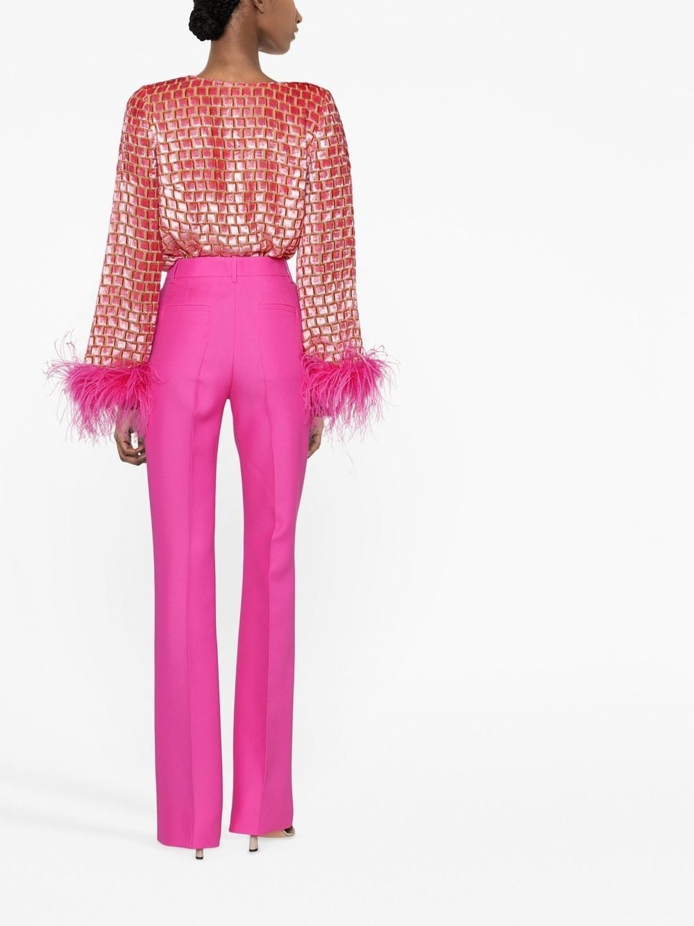 wool-blend tailored trousers - 4