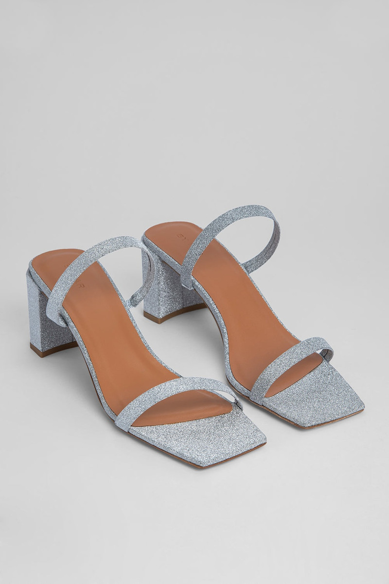 BY FAR Tanya Silver Glitter Leather outlook