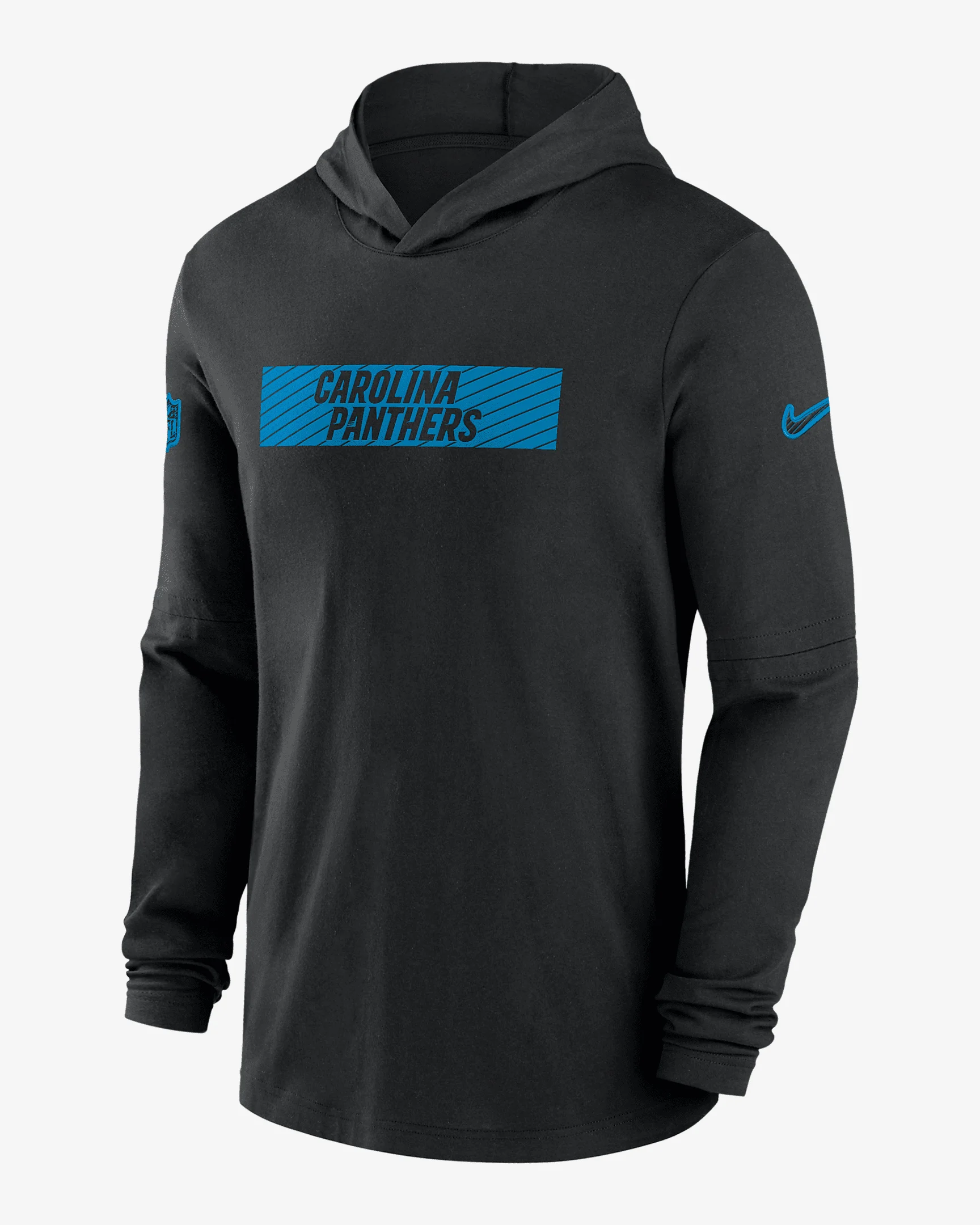 Carolina Panthers Sideline Men's Nike Dri-FIT NFL Long-Sleeve Hooded Top - 1