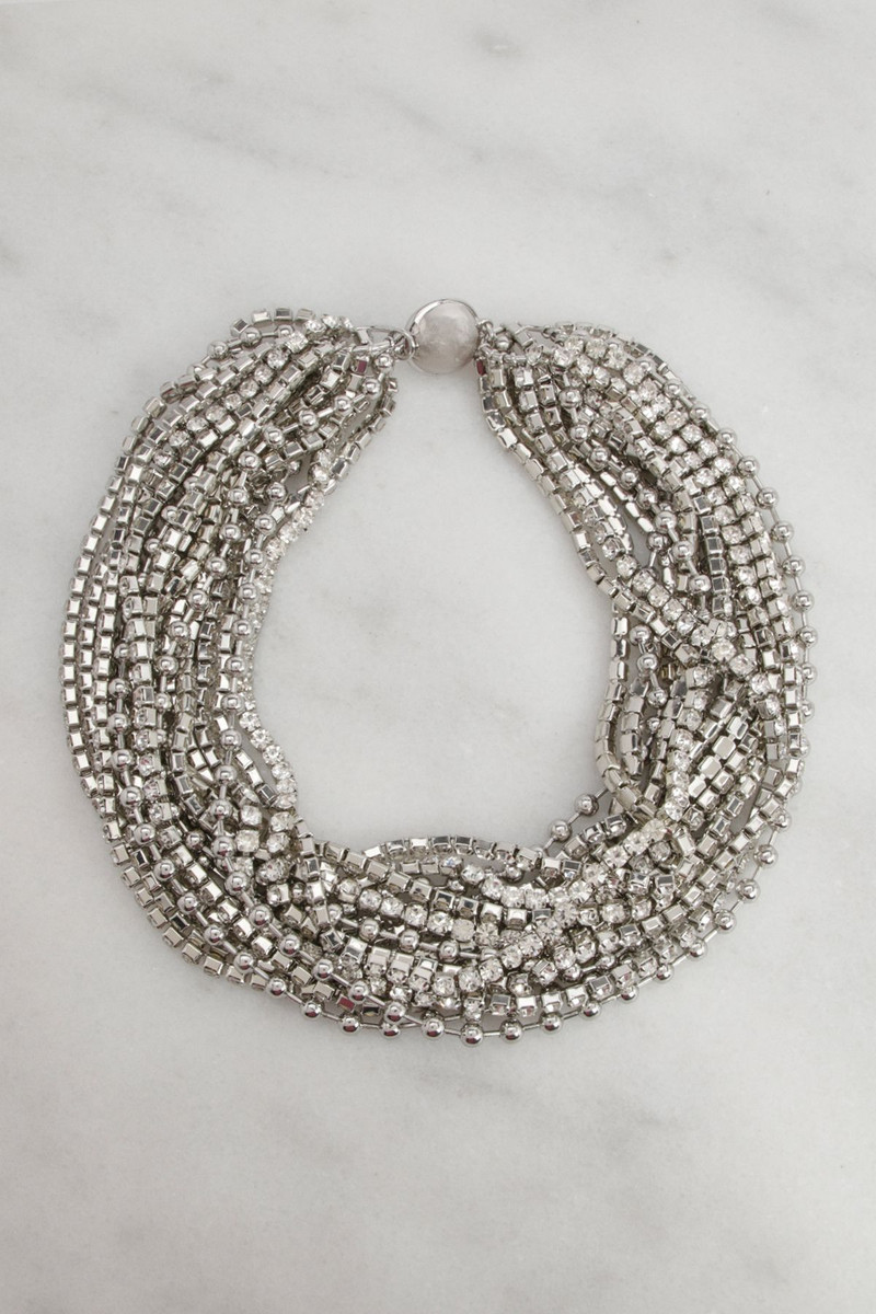 KAREN MILLEN Diamante Layered Chunky Necklace outlook