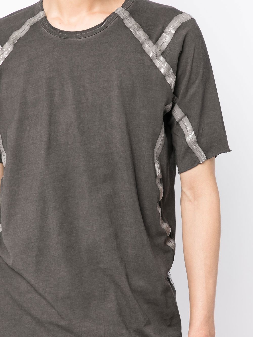 tape-embellished short-sleeve T-shirt - 5
