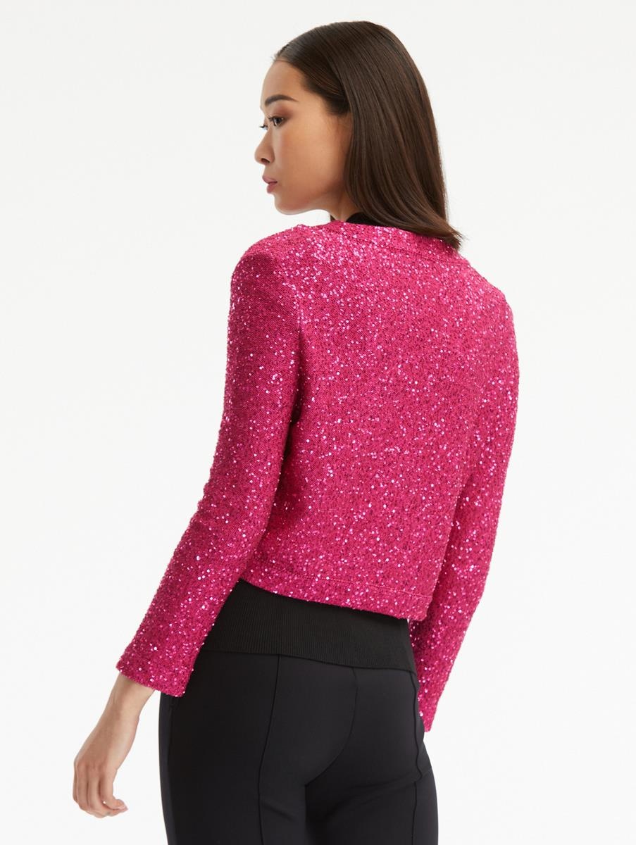 SEQUIN CASHMERE SILK BOLERO - 3