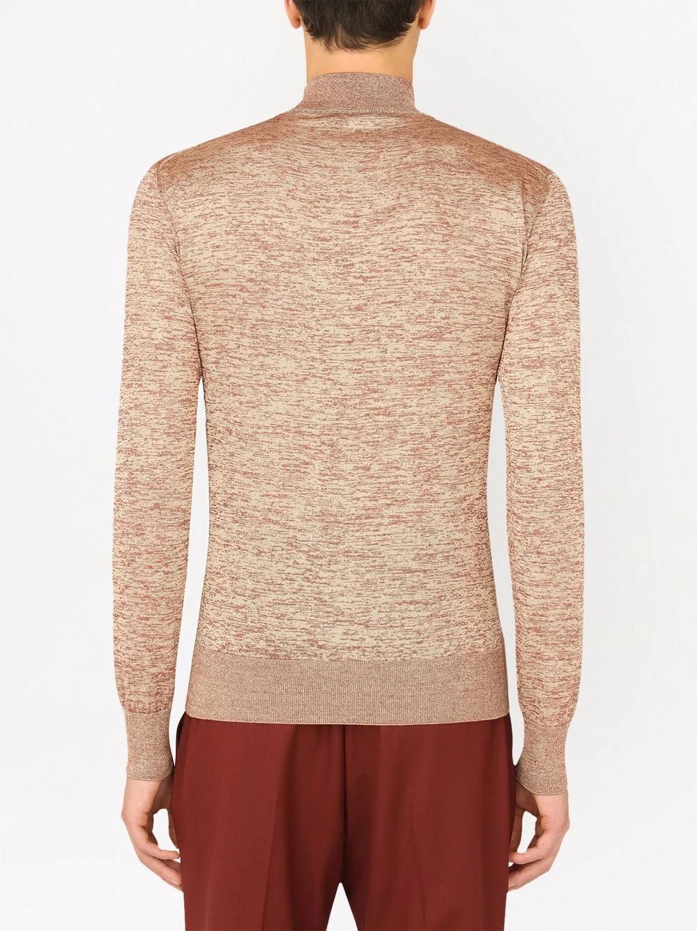 mock-neck marl jumper - 4