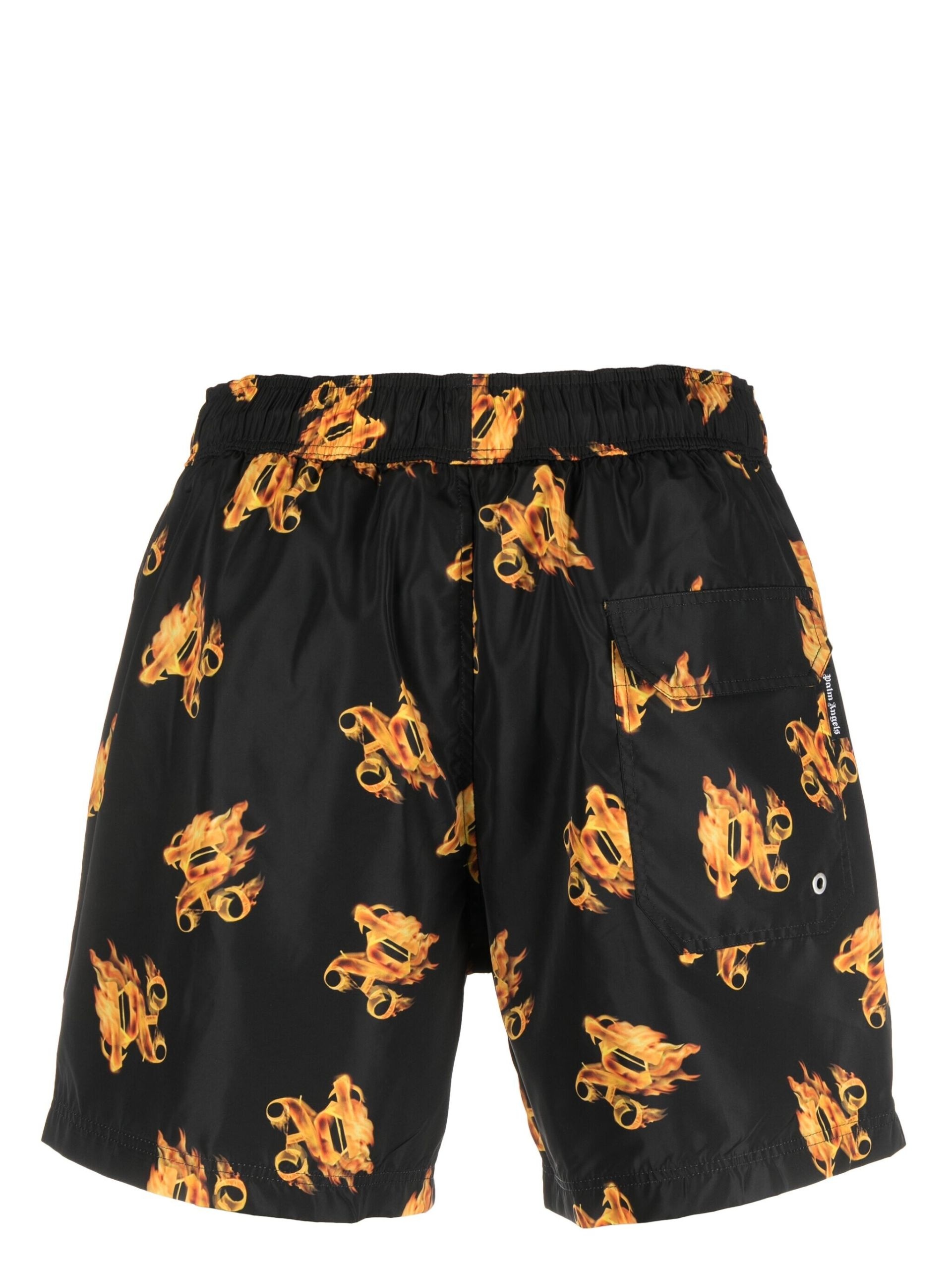 Black Burning-print swim shorts - 2