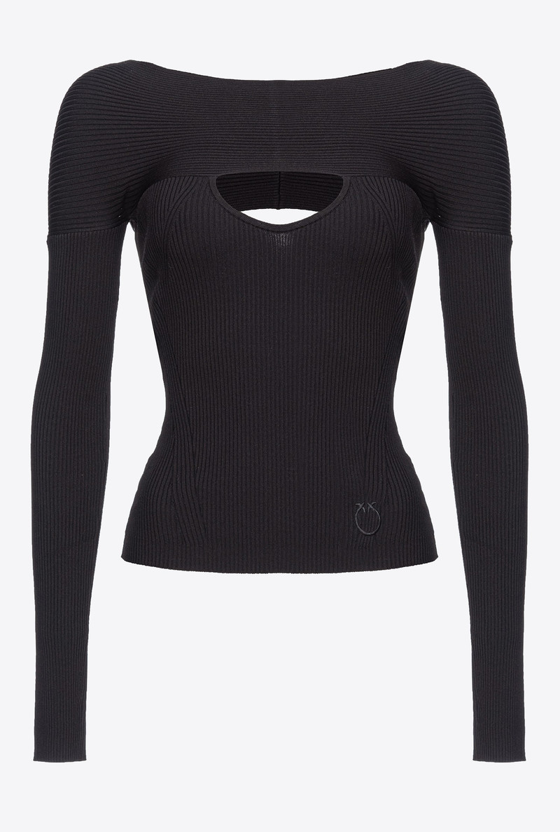 CUT-OUT를 가진 진흙 SWEATER 1