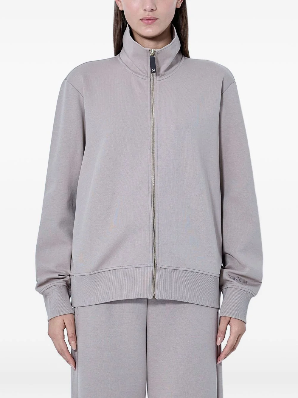 zip-up collared jacket - 1