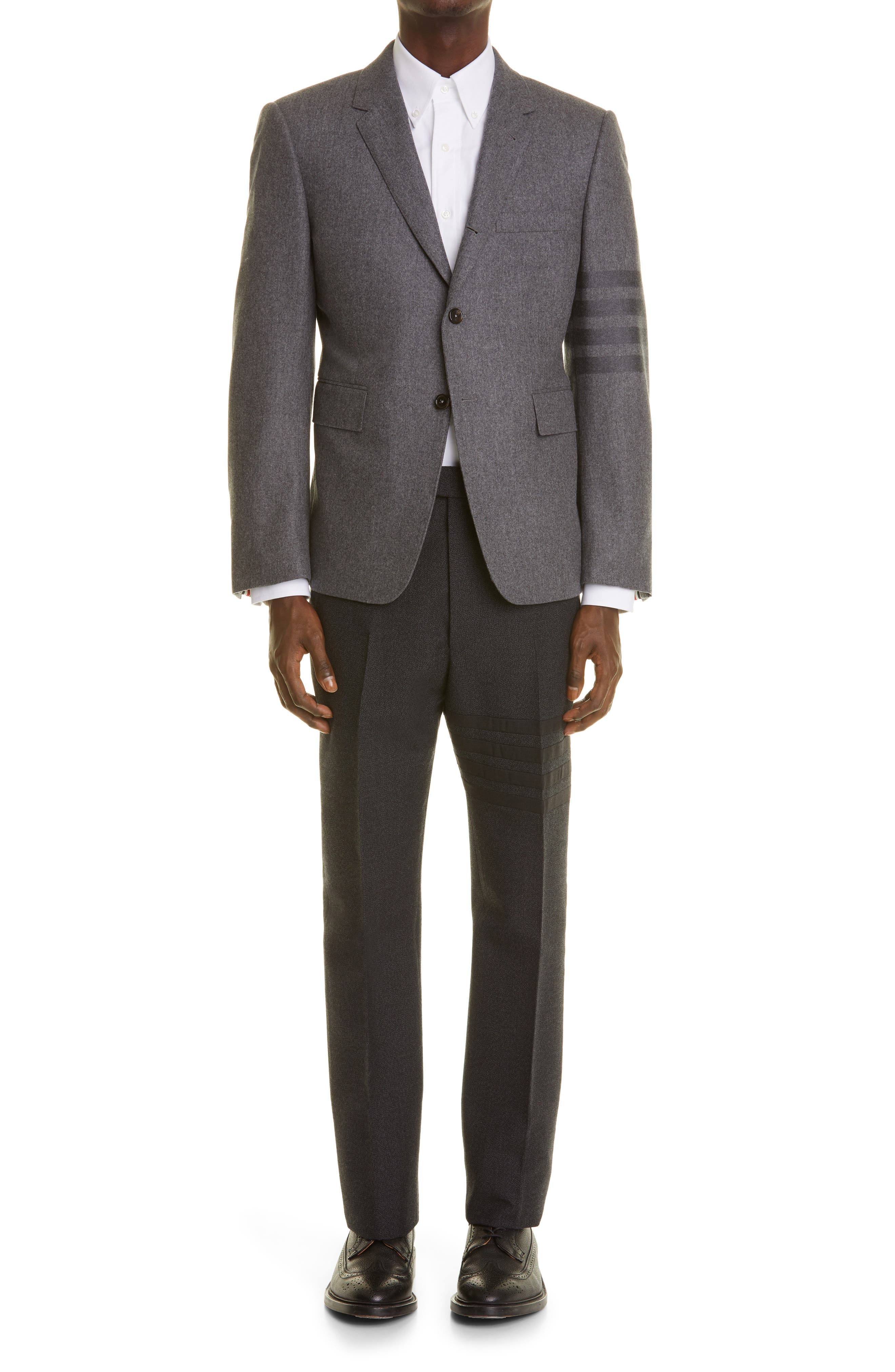 4-Bar Wool & Cashmere Flannel Sport Coat - 7