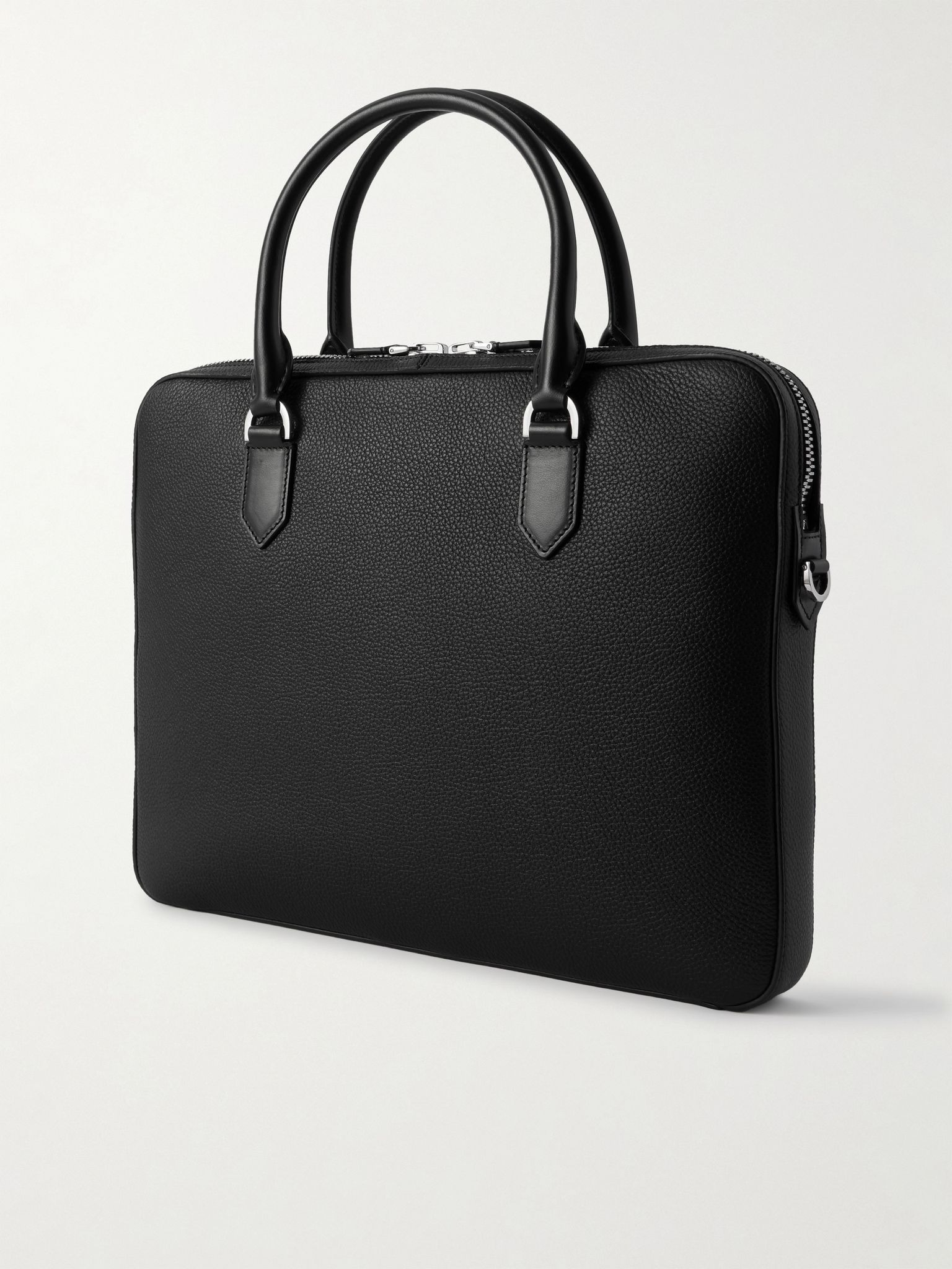 Elliot Full-Grain Leather Briefcase Black - 3