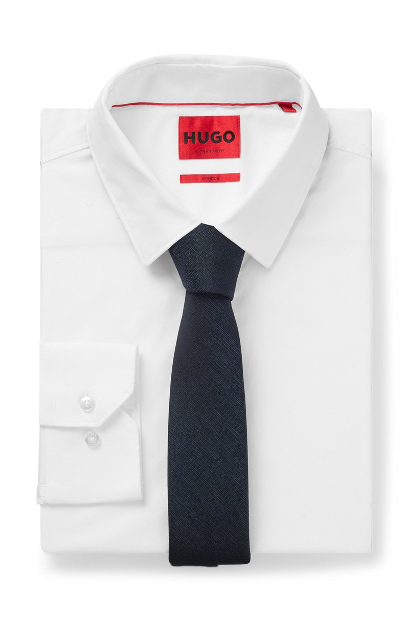HUGO JACQUARD-WOVEN TIE BLENDED WITH SILK outlook