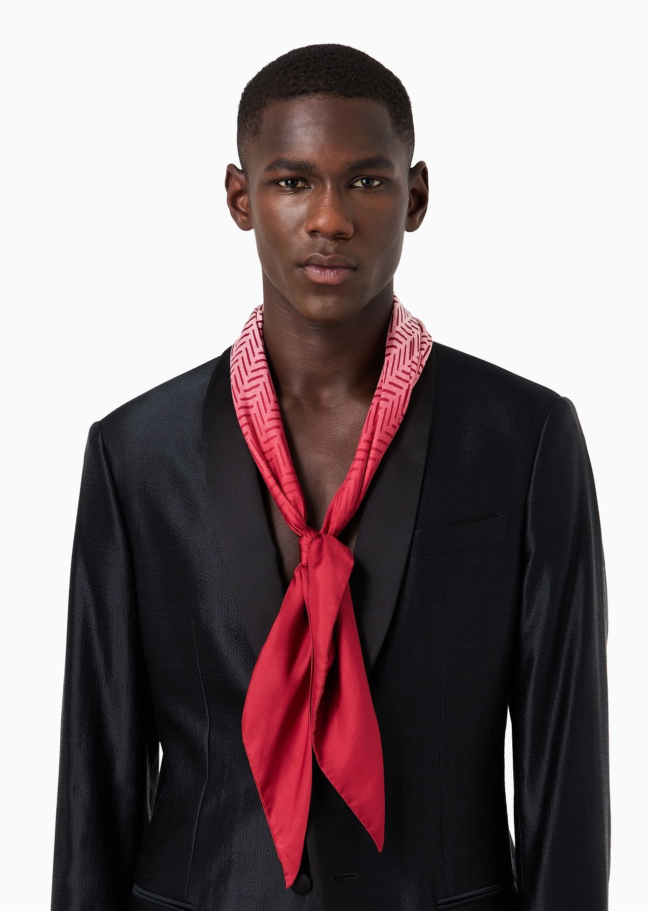 Silk foulard with ASV gradient print - 3
