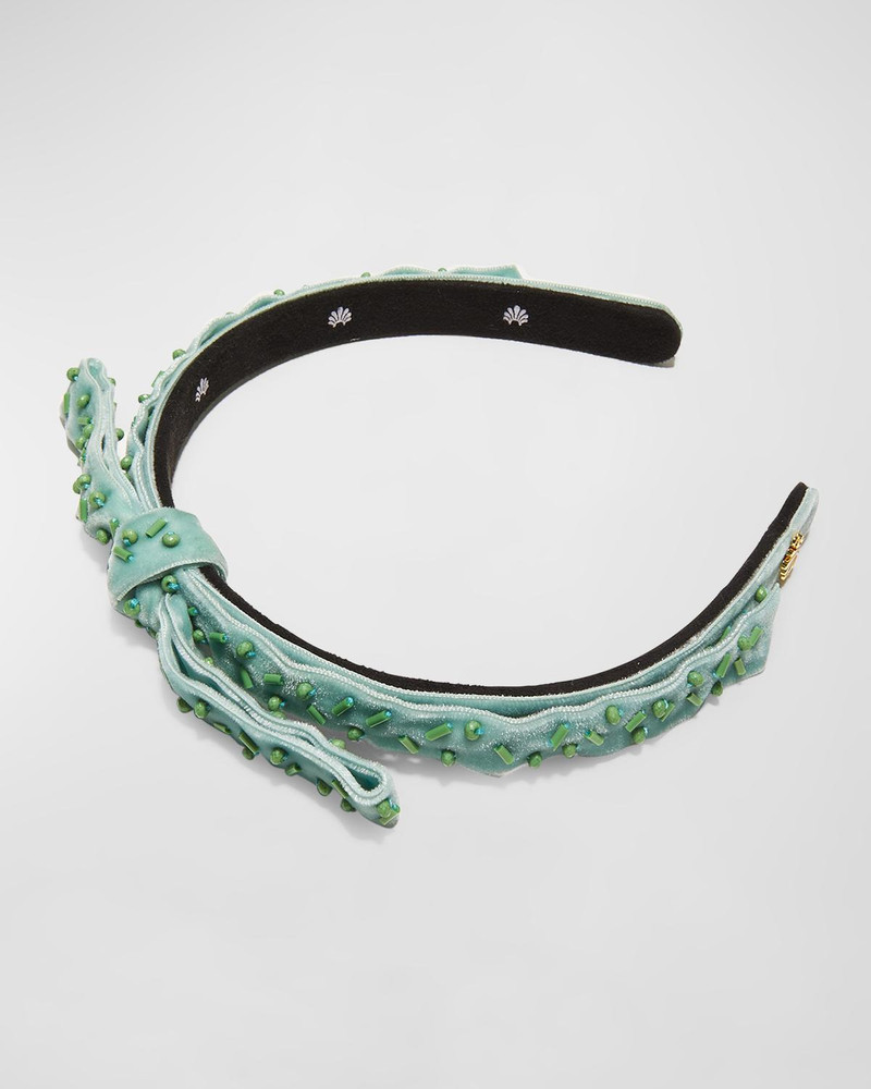 Bardot Beaded Velvet Headband 1