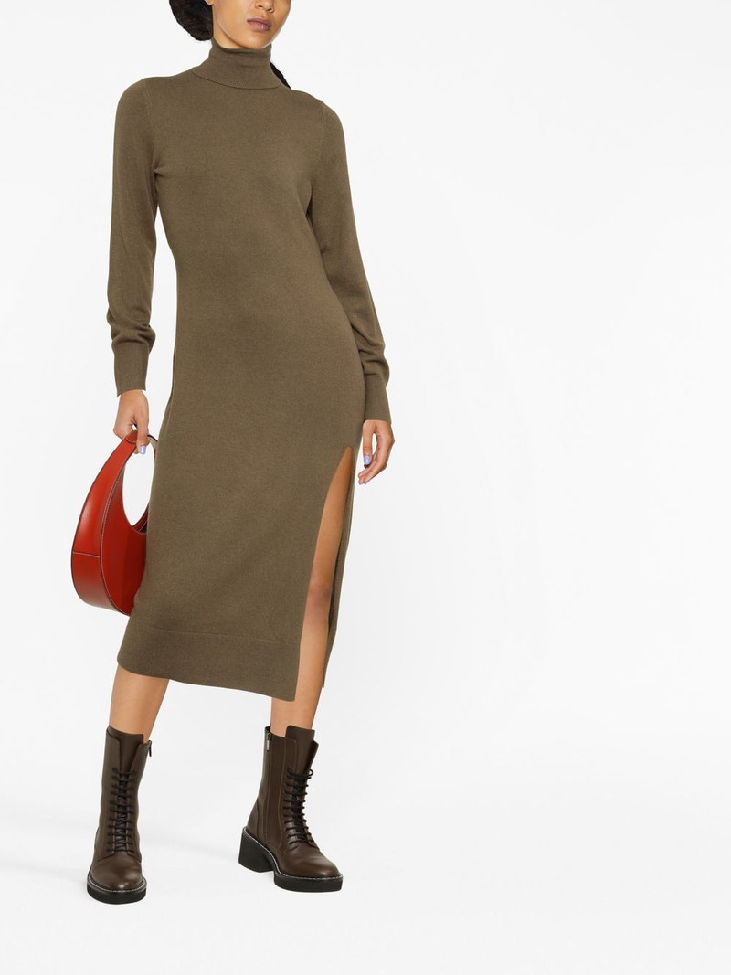 MICHAEL KORS roll-neck knitted midi dress outlook