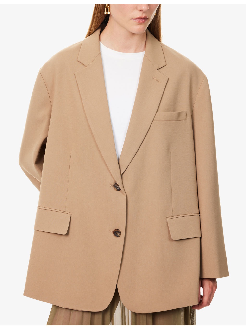 Bea Single-Breasted Stretch-Woven Blazer - 5