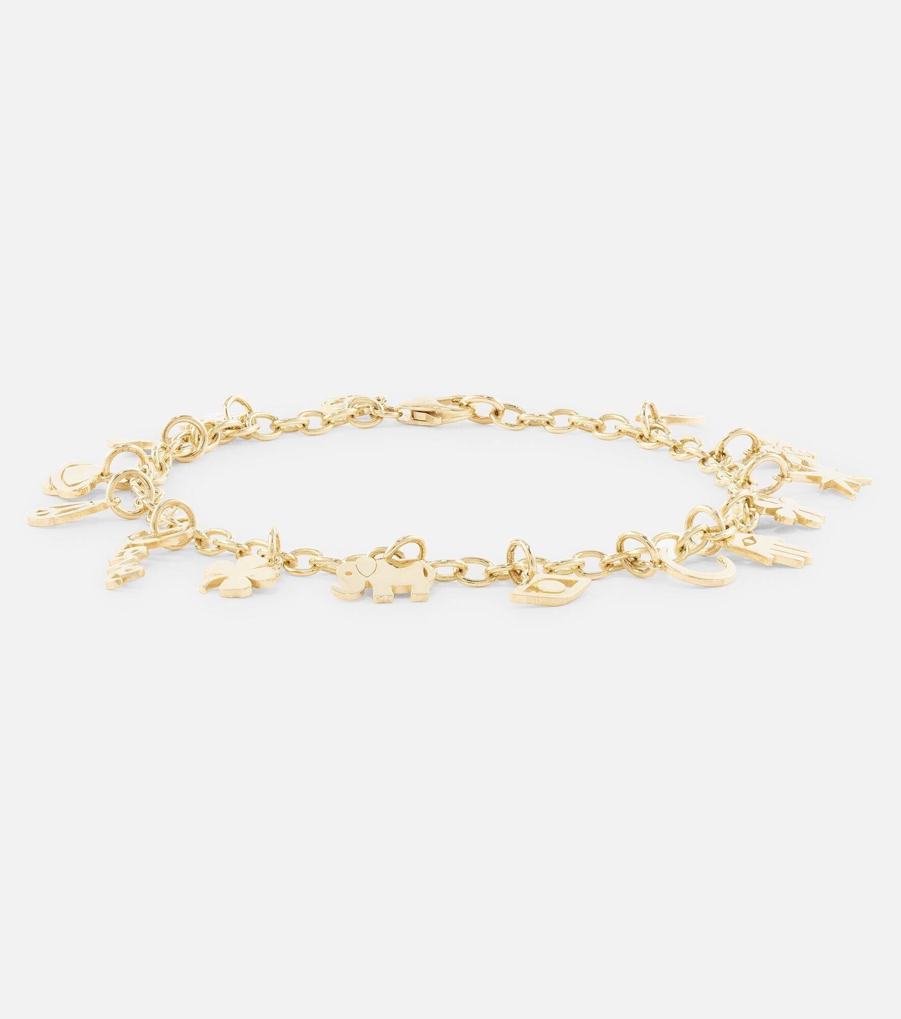 14kt gold charm bracelet - 4