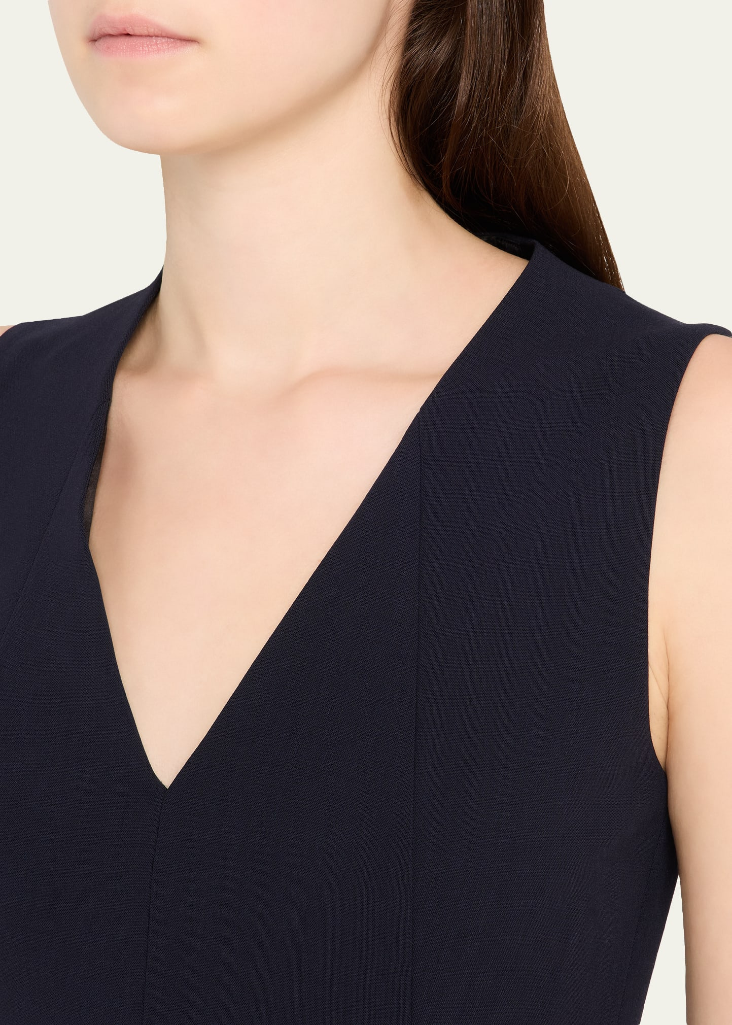 Sleeveless V-Neck Dress - 5