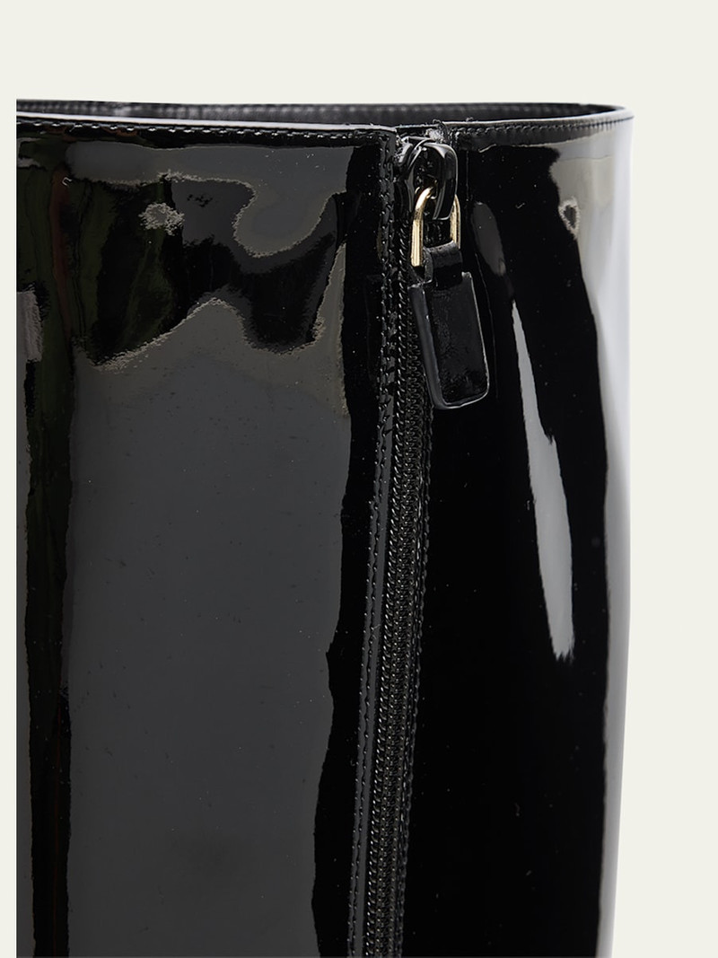 85mm Vinnie Patent Leather Knee-High Boots 5