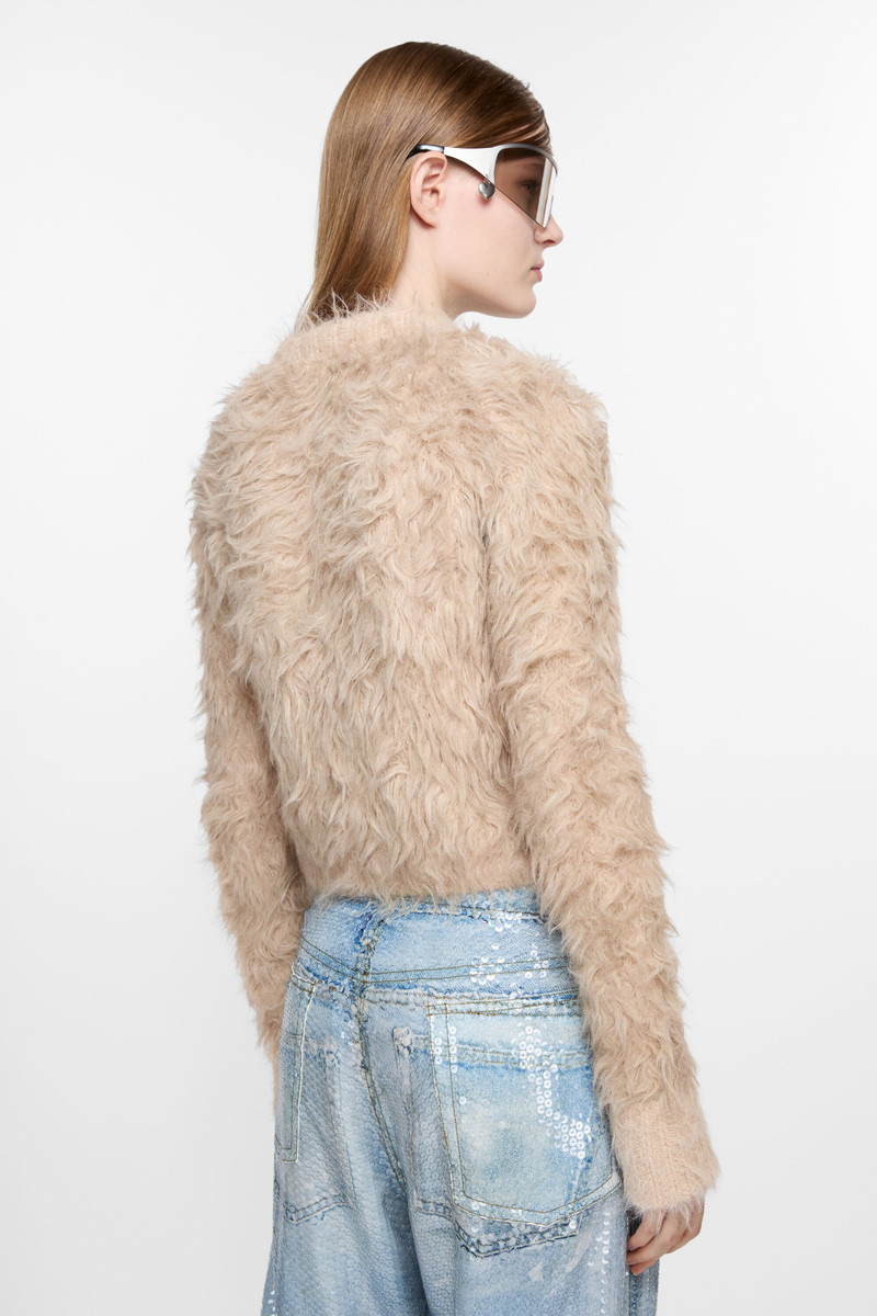 Acne Studios Cardigan textured - Beige outlook