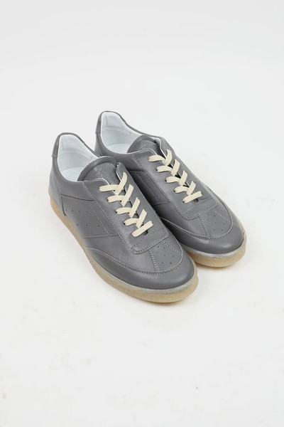 MM6 Maison Margiela Leather 6 Court Sneakers - Grey outlook