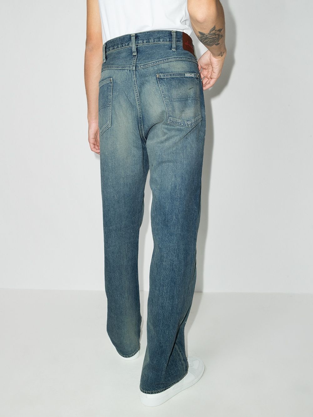 high-waisted straight-leg jeans - 3