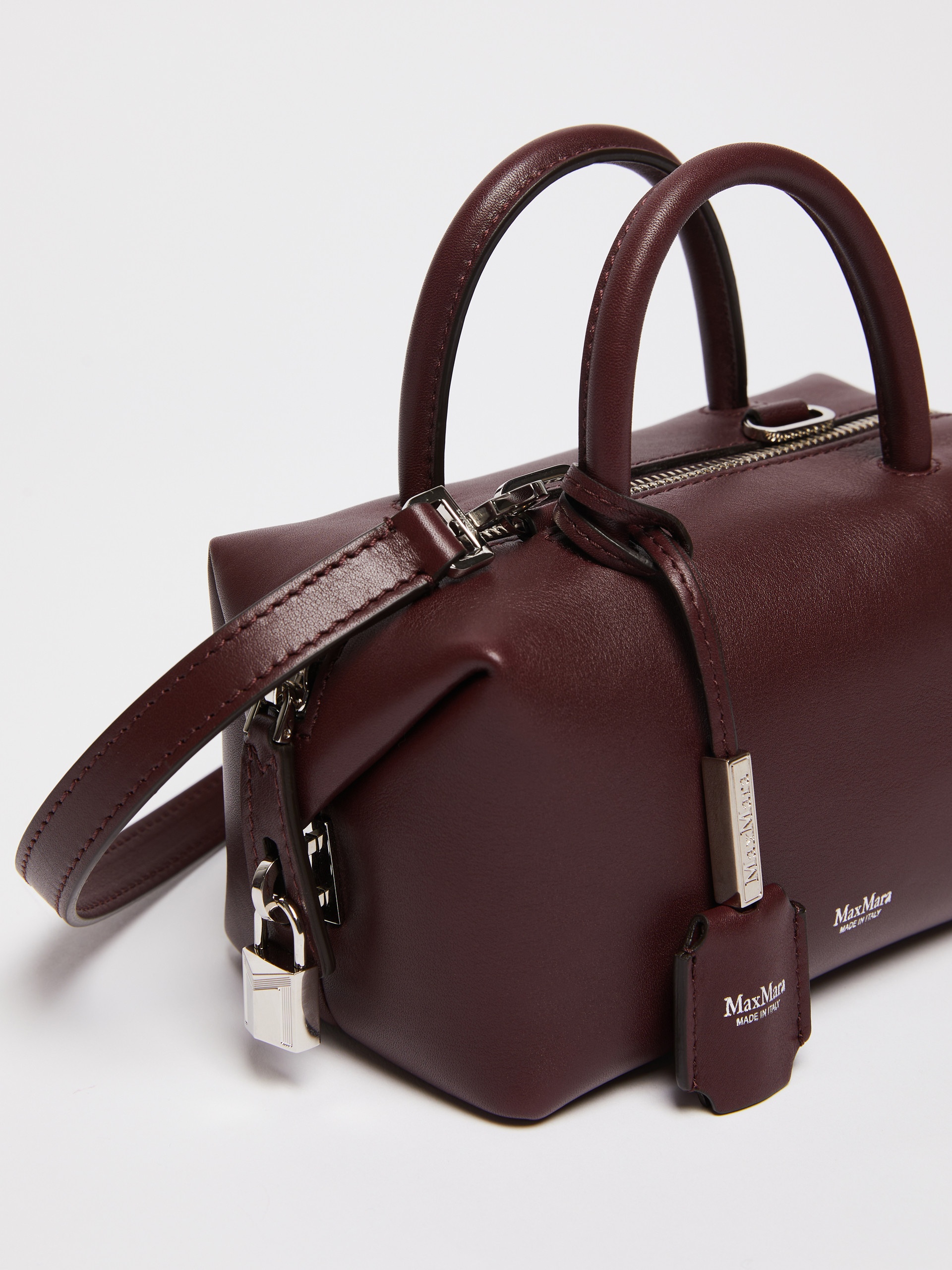HOLDALLS Small natural leather bowler bag - 5