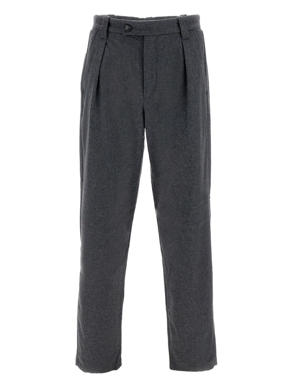 pleated wool-blend trousers - 1