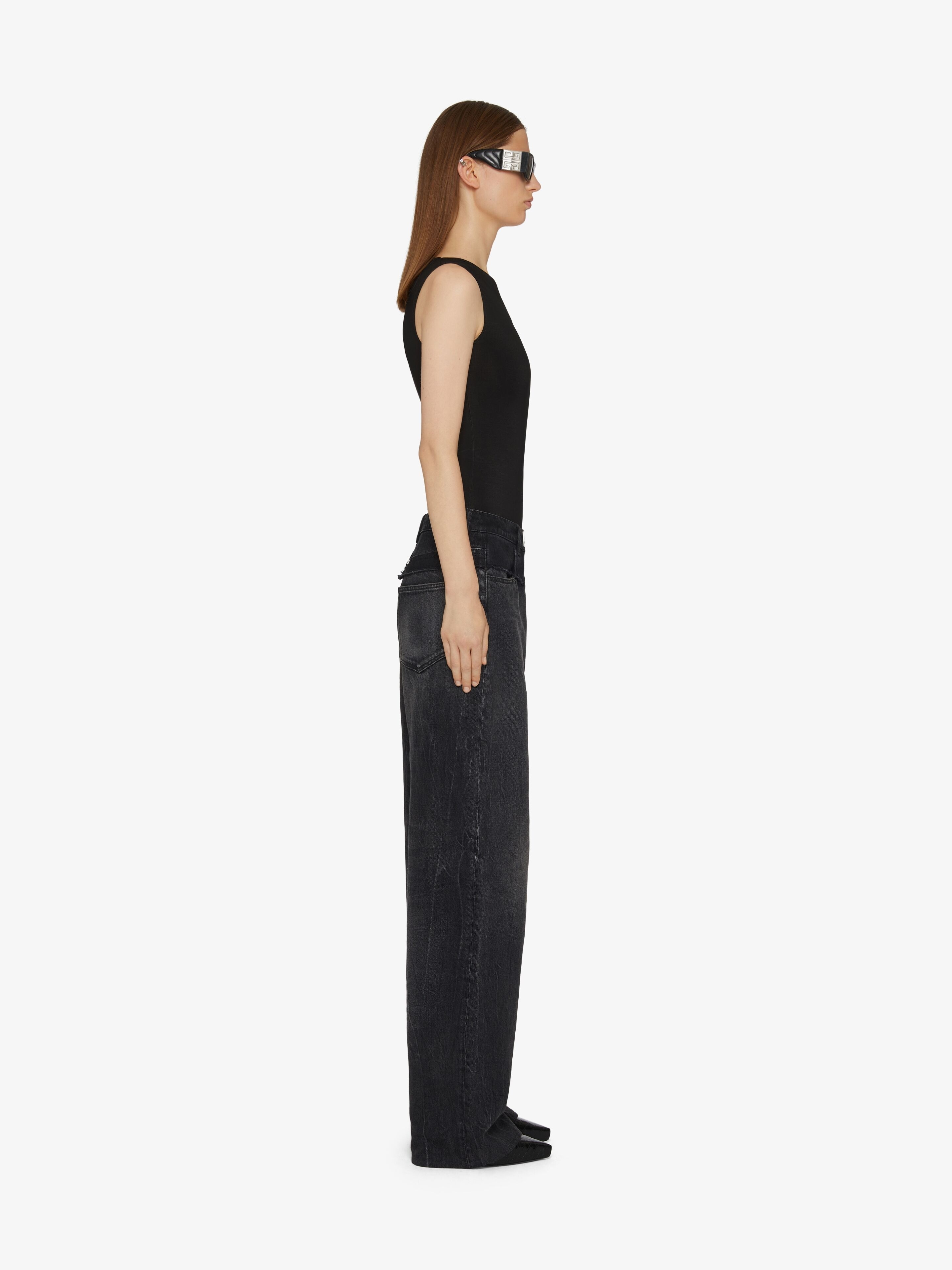 OVERSIZED JEANS IN MIXED MARBLED DENIM - 3