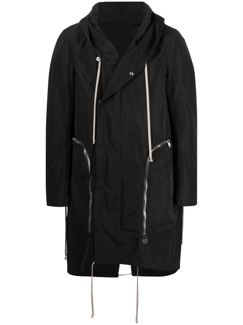 Fishtail hooded mid-length parka - 1