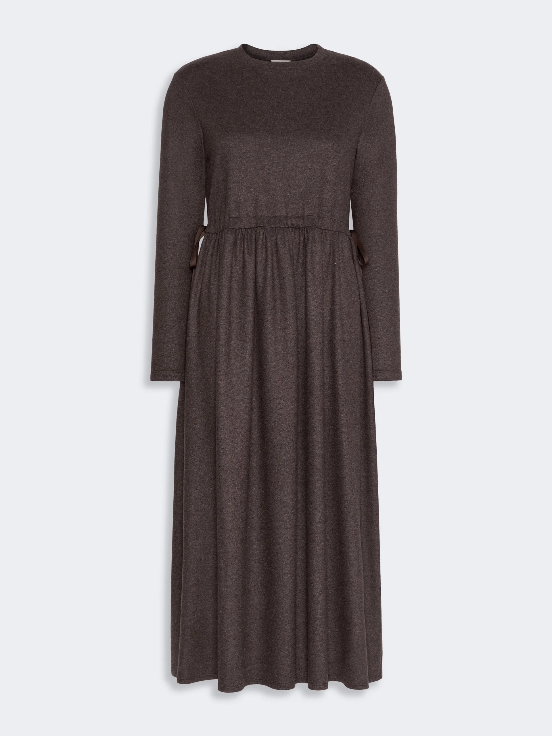 VETTURA Jacquard jersey long dress - BROWN - 1