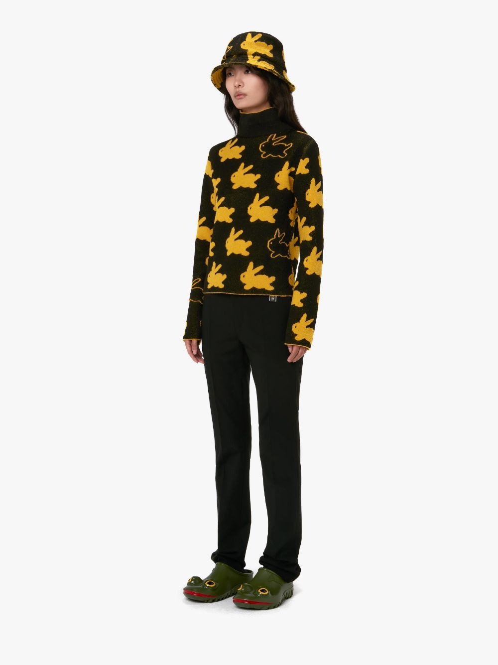 ALL OVER BUNNY TURTLENECK JUMPER - 4