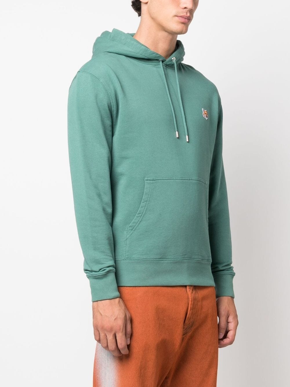 Fox-motif cotton hoodie - 3
