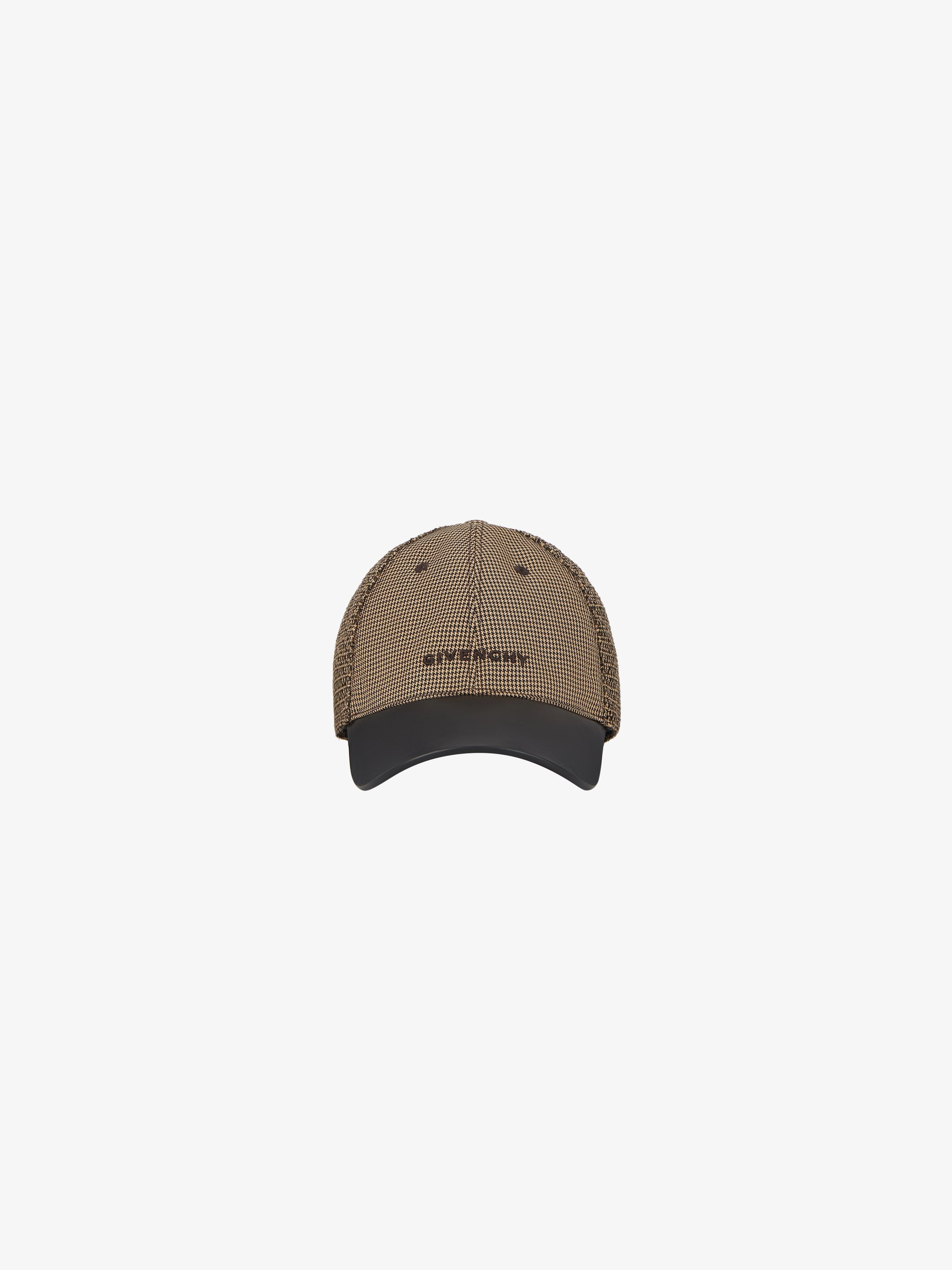 GIVENCHY CAP IN PERFORATED WOOL AND LEATHER - 1