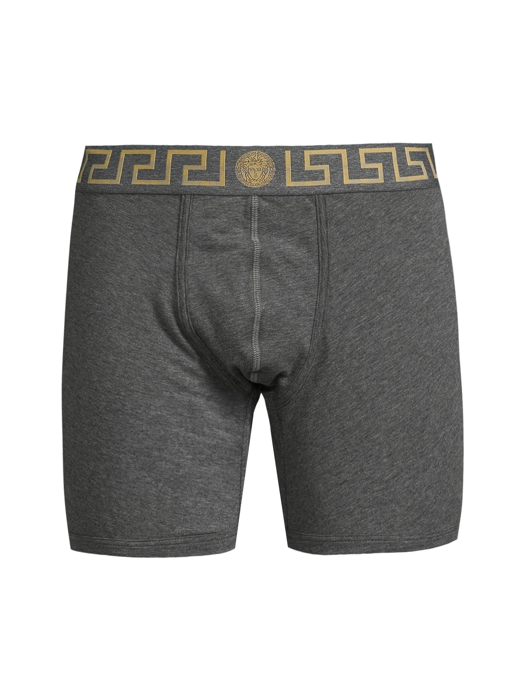 Men's Greca Waistband Jersey Trunks - Grey Gold - 1